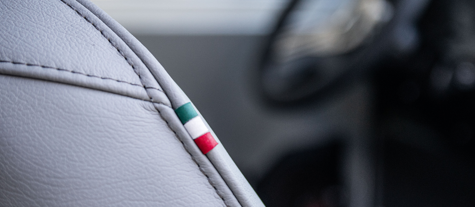 Thanos Designs Autobianchi A112 Driver Seat Italian Flag Detail