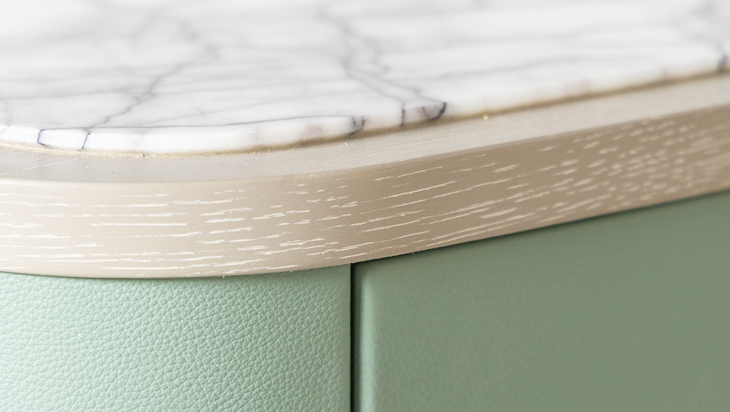 Thanos Designs Bedside Table Marble Detail 