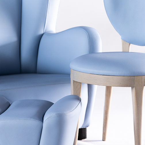 Thanos Designs Chair Αrmchair Footrest Set Close Up