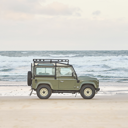 Thanos Designs Land Rover Defender Side View Beach