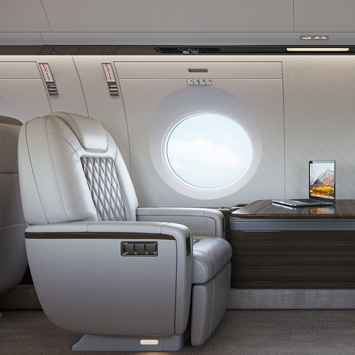 Thanos Designs Private Jet Seat Close Up