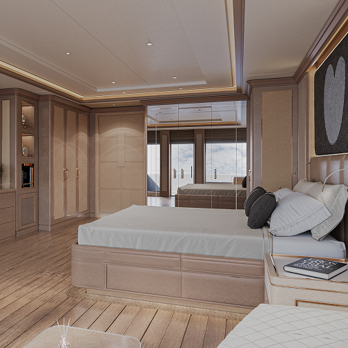 Thanos Designs Private Yacht Inside Bedroom Close Up